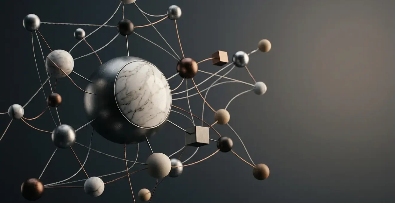 Professional editorial photograph showing the concept of building authoritative connections and domain credibility through strategic link earning